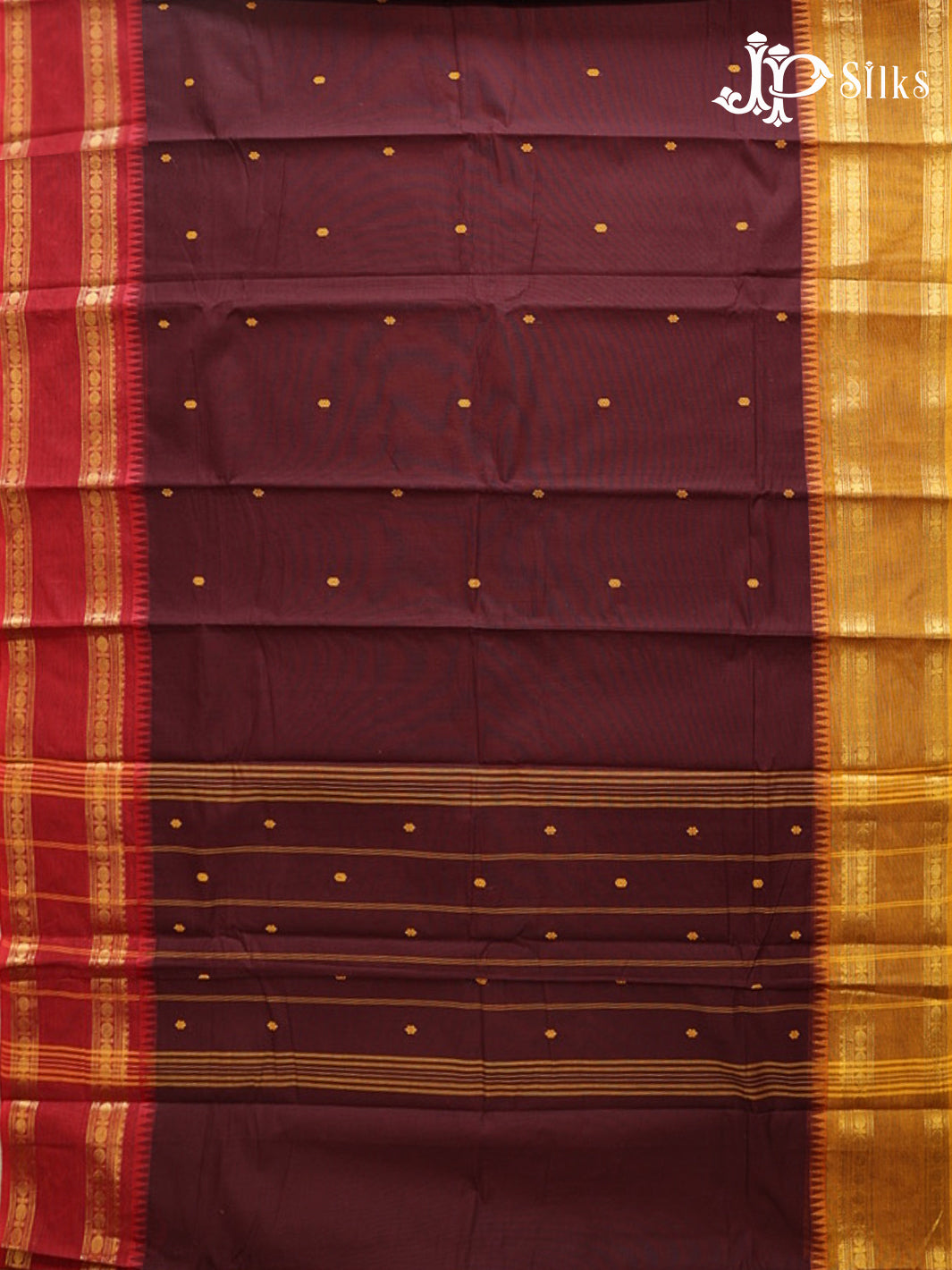 Maroon Theni Cotton Saree - G882