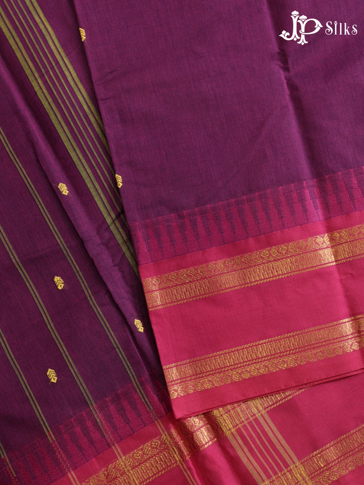 Grape Purple Theni Cotton Saree - G891