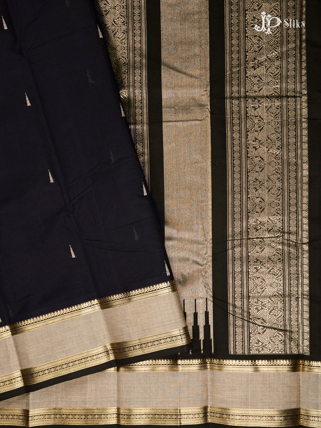 Black Kanchi Cotton Saree - G53