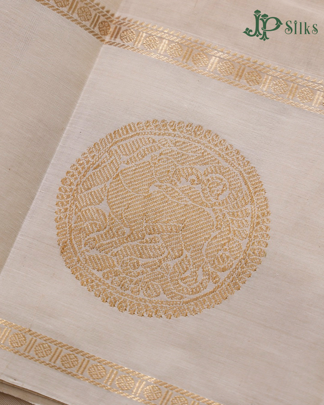 Half White Kanchi Cotton Saree H31