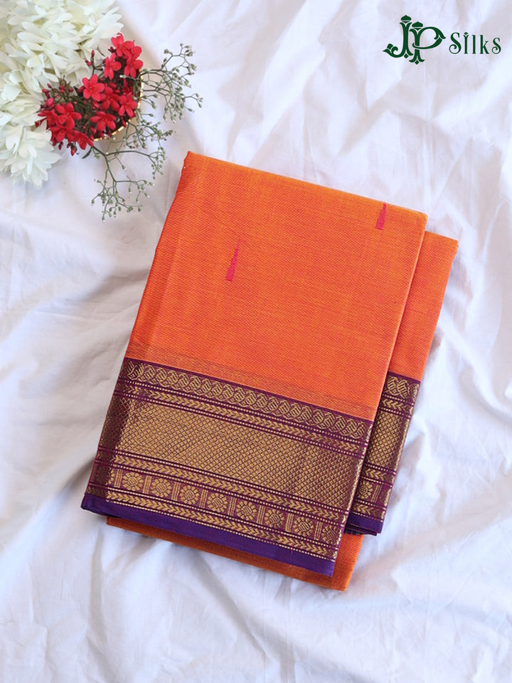 Sunset Orange Theni Cotton Saree - G883