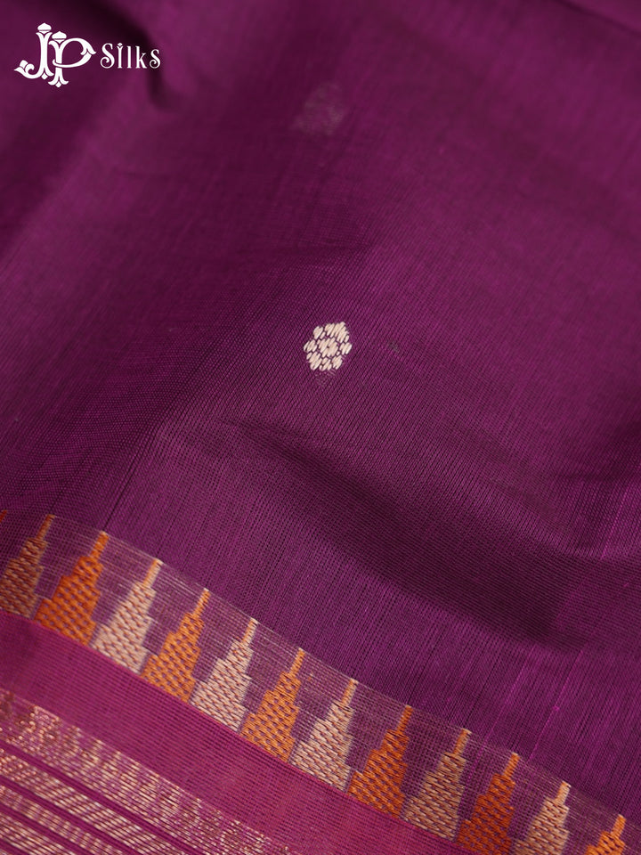 Dark Purple Theni Cotton Saree - G881