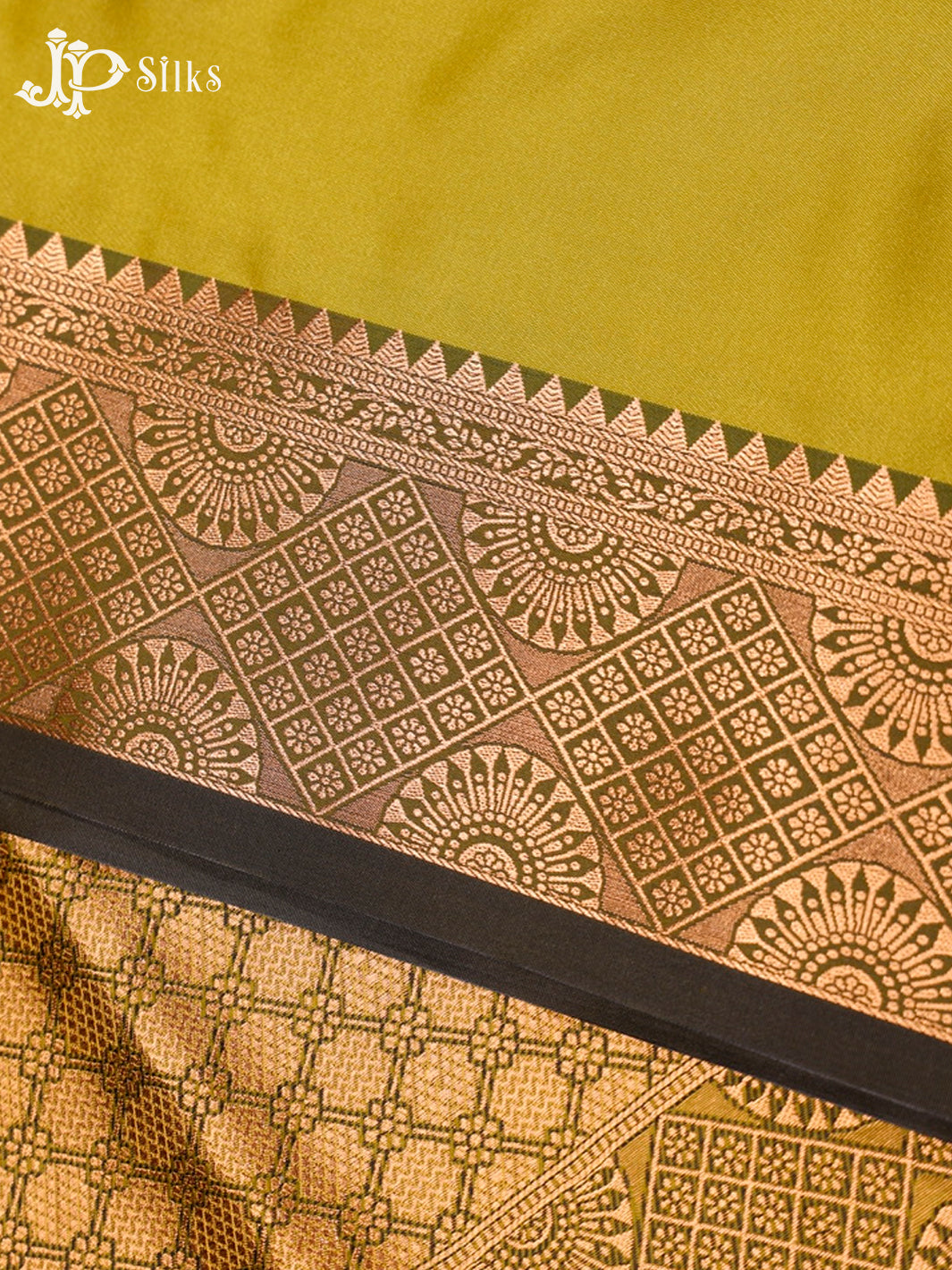Green & Olive Green Semi Soft Silk Saree - F3590-view5