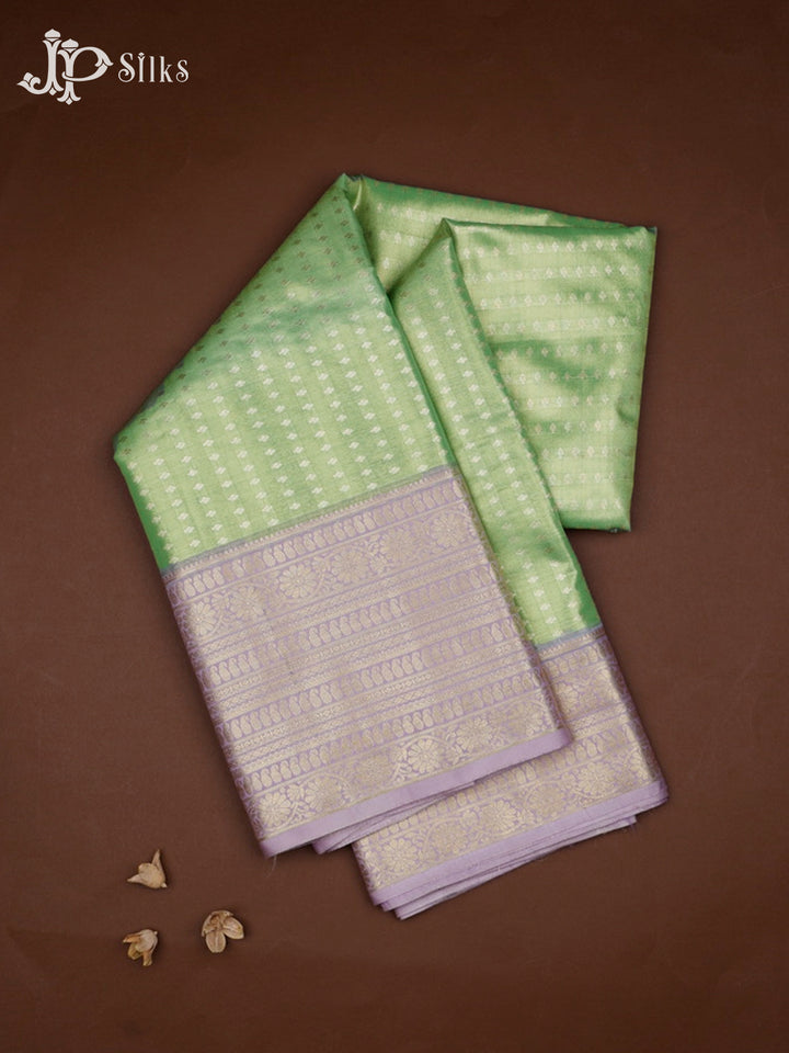 Pista Green And lavender Art Silk Saree - F2997