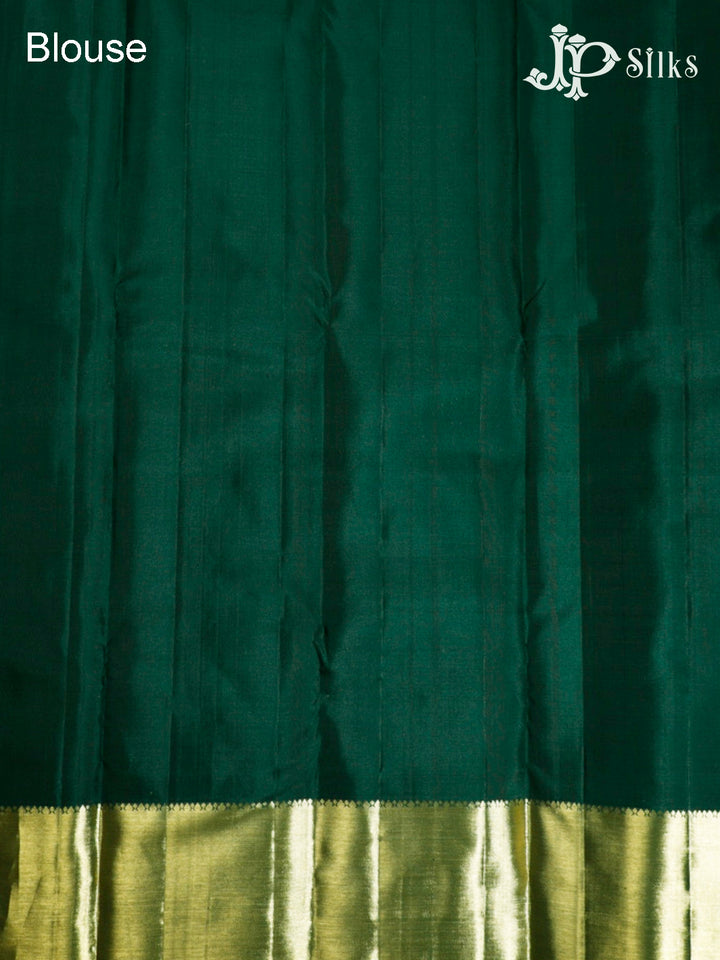 Bottle Green Kanchipuram Silk Saree -  G380 “View6”