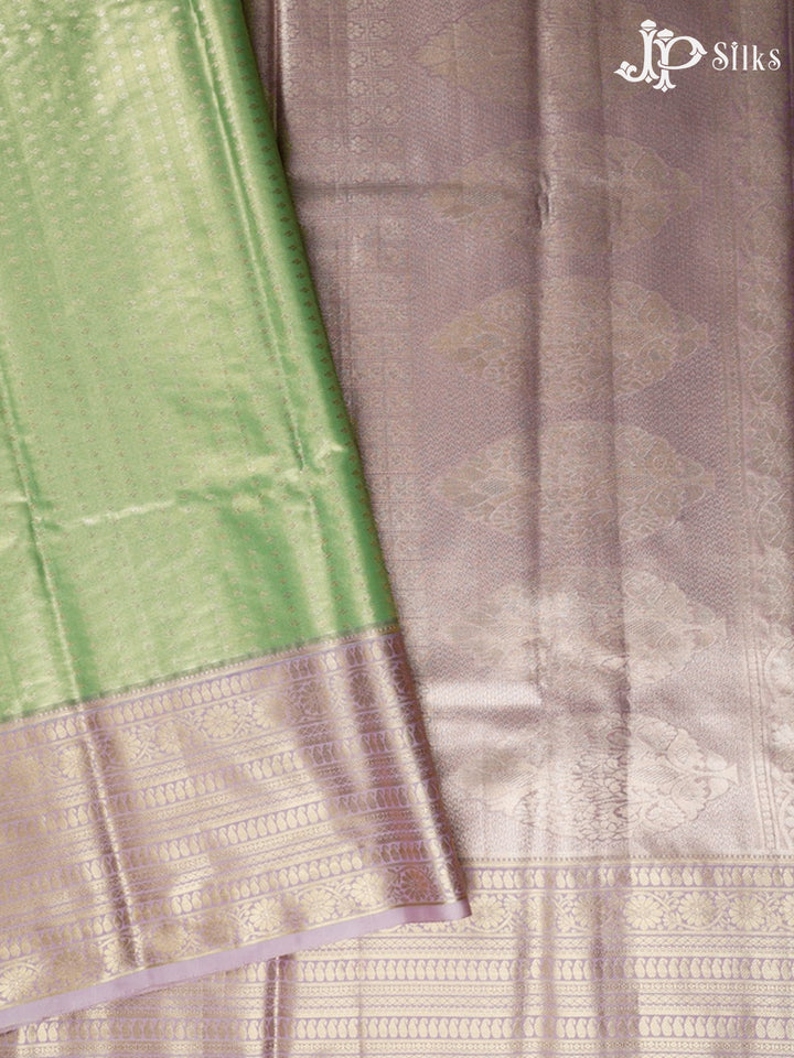 Pista Green And lavender Art Silk Saree - F2997