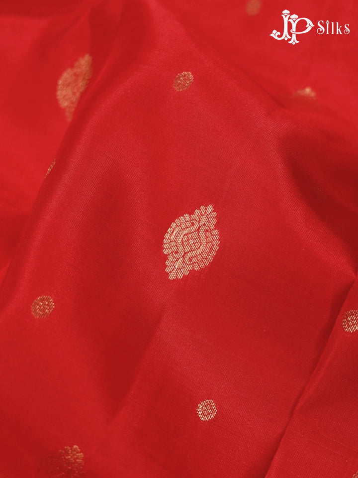 Red and Purple Pure Silk Mixed Saree - G325