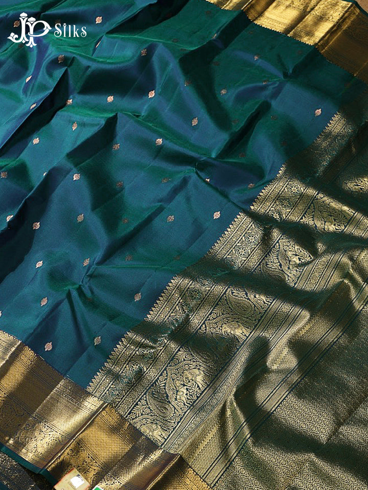 Peacock Green Kanchipuram Silk Saree - G868