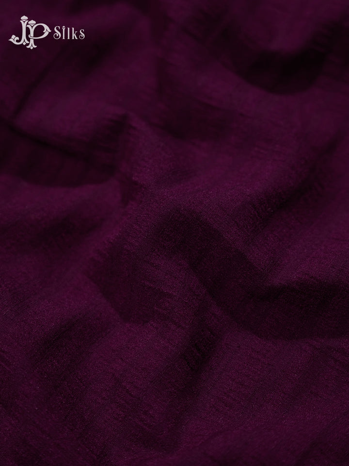 Maroon Semi Khaddi Georgette Saree - G496-view7