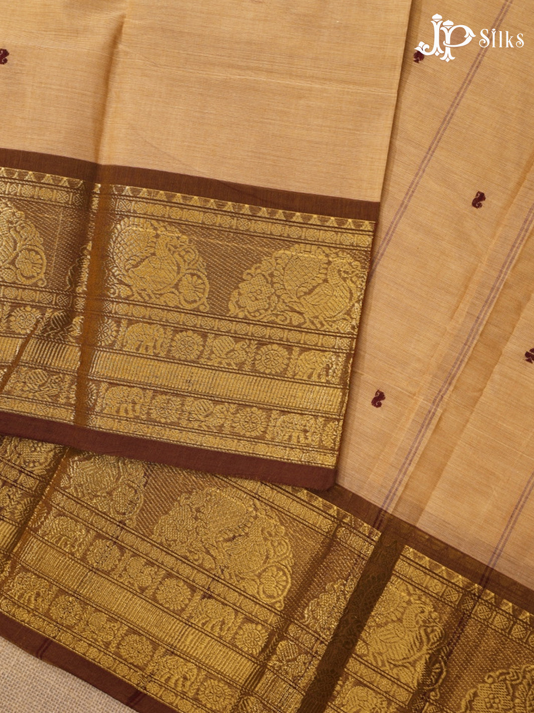 Wheat Beige Theni Cotton Saree - G885