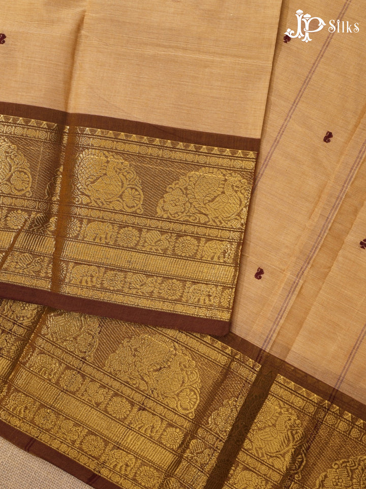Wheat Beige Theni Cotton Saree - G885
