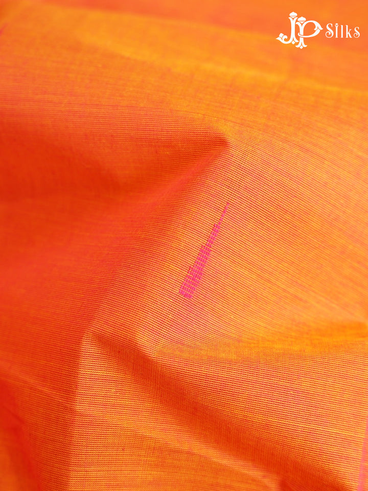 Sunset Orange Theni Cotton Saree - G883