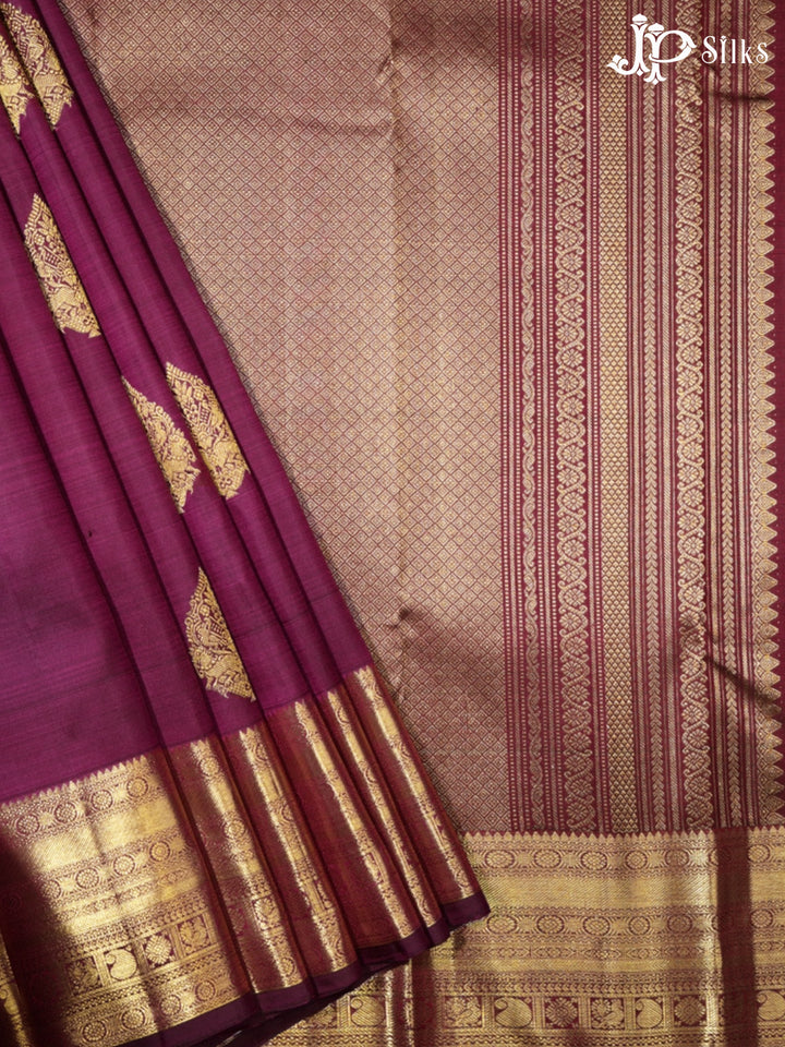 Wine Kanchipuram Silk Saree - G41