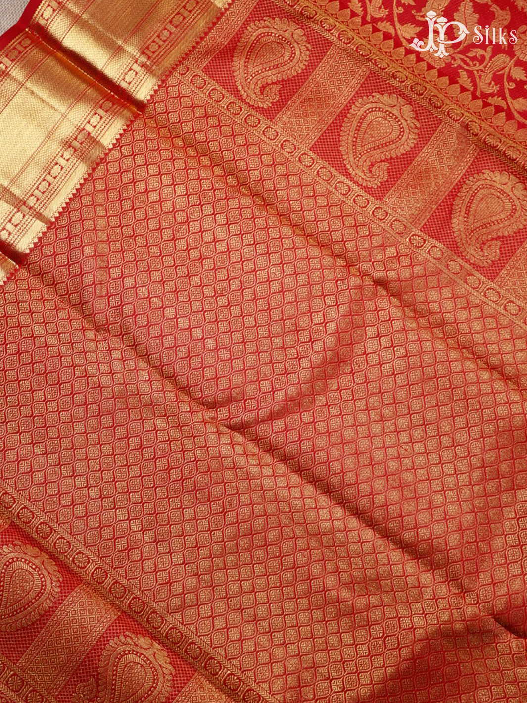 Red Bridal Kanchipuram Silk Saree - G214