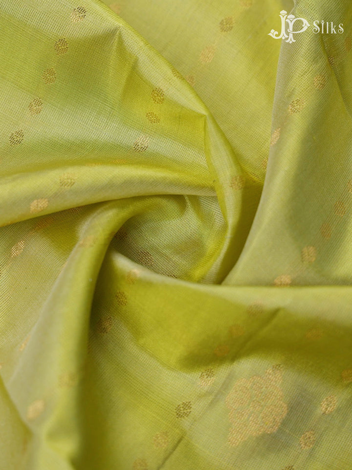 Pista Green And Grey Soft Silk Saree - F2470