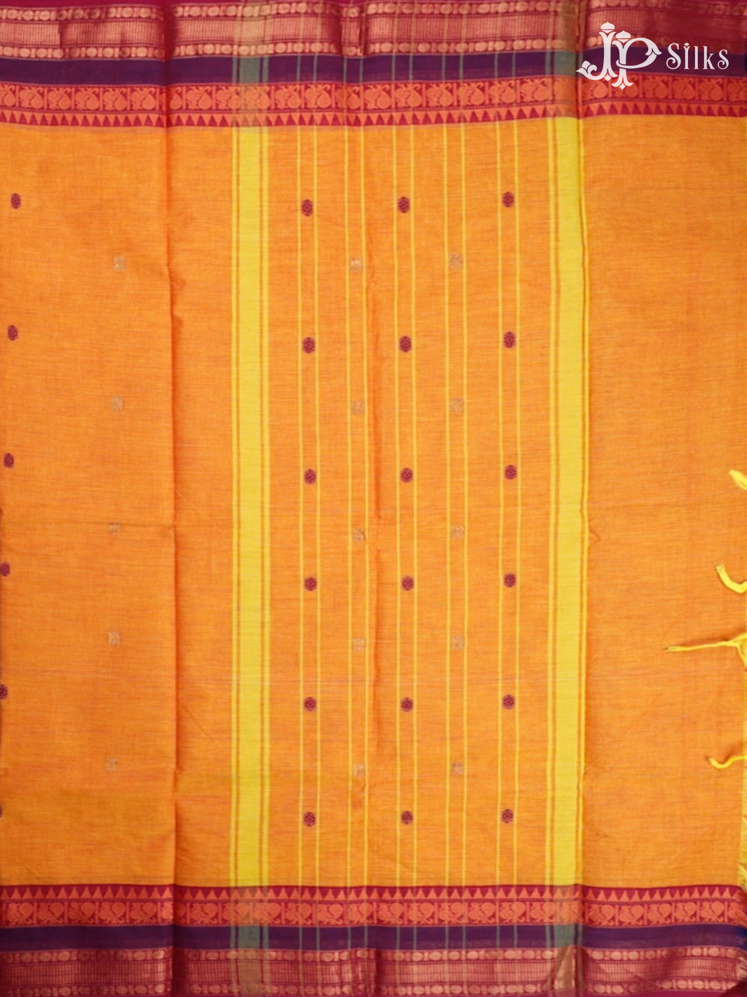 Mango Orange And Pink Theni Cotton Saree - G92