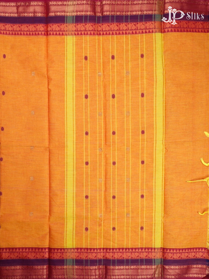 Mango Orange And Pink Theni Cotton Saree - G92