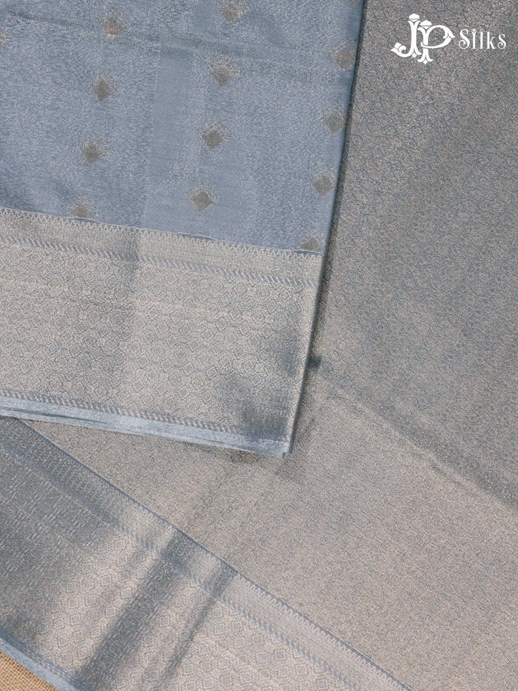 Grey Semi Soft Silk Saree - F3582