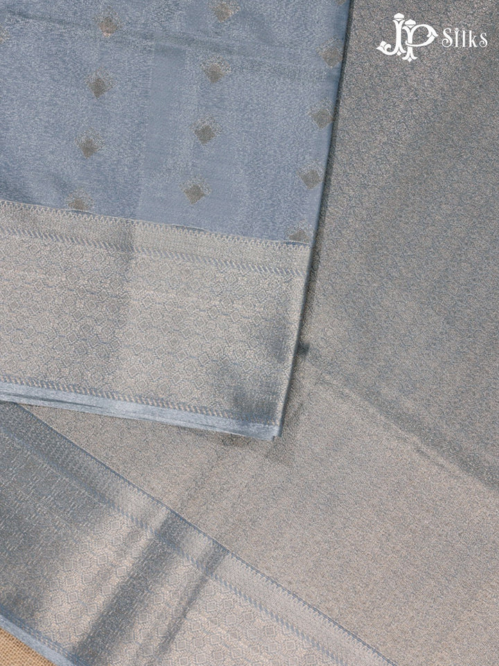 Grey Semi Soft Silk Saree - F3582