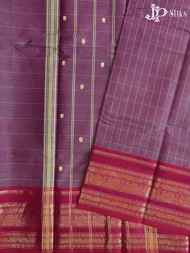 Lilac Theni Cotton Saree - G877