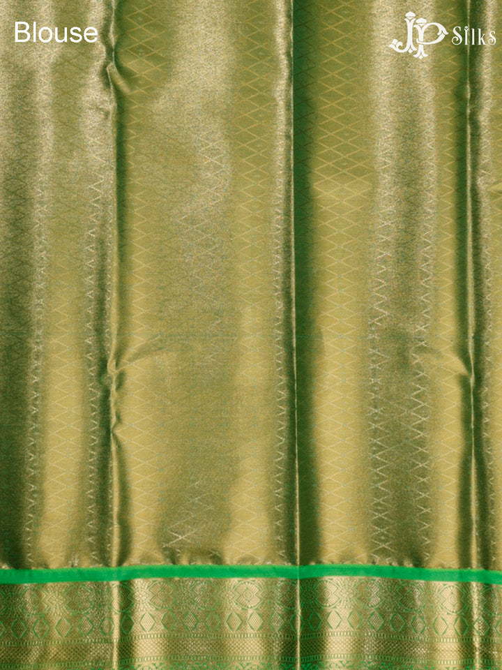 Pink and Light Green Art Silk Saree - G306