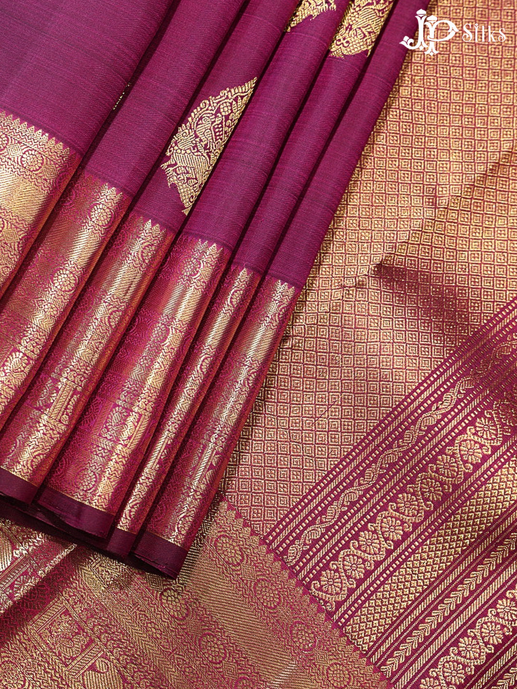 Wine Kanchipuram Silk Saree - G41