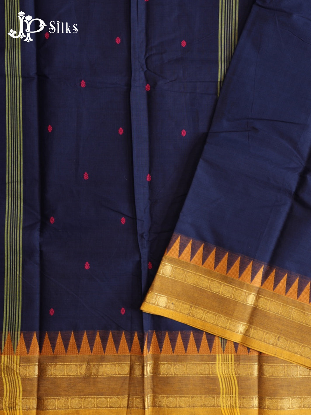 Ink Blue Theni Cotton Saree - G898
