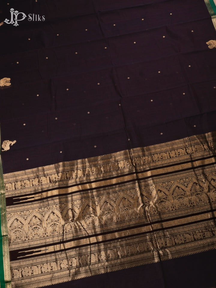 Raisin Black Kanchi Cotton Saree - G50
