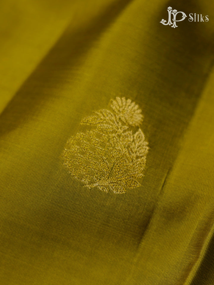 Mehendi Green And Coffee Brown Pure Silk Mixed Saree - G61