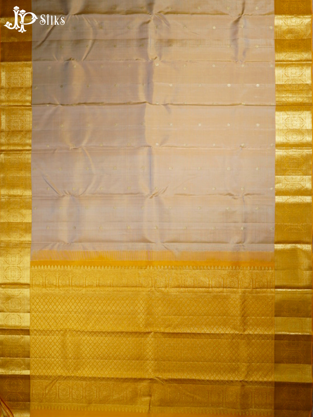 Beige-Gold and Yellow Kanjivaram Silk Saree - G420