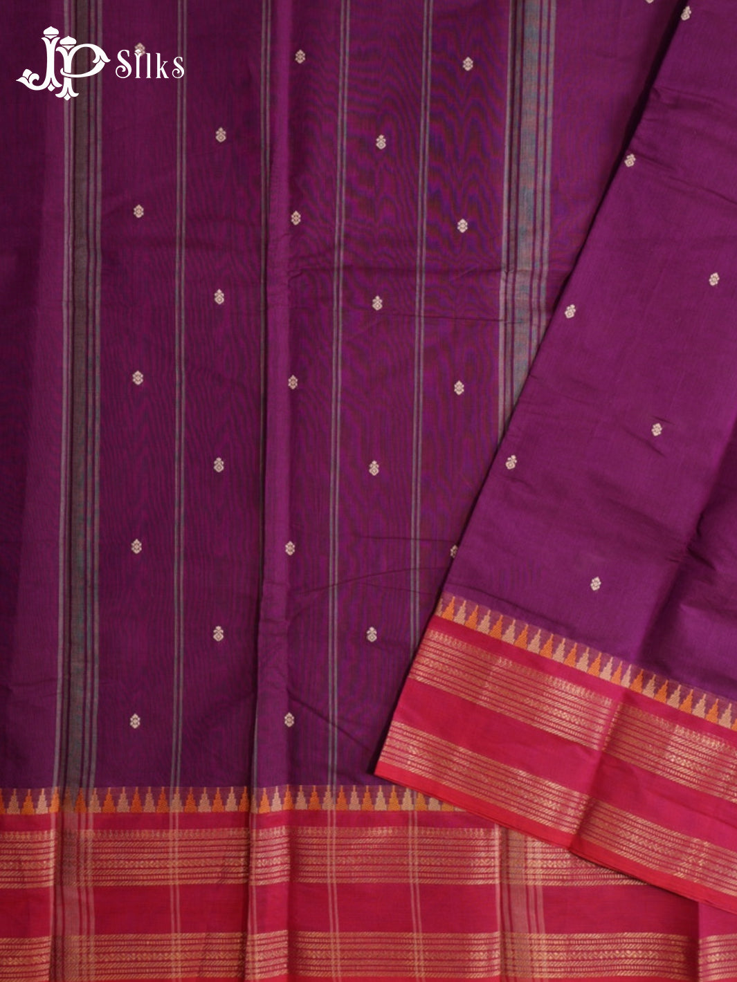 Dark Purple Theni Cotton Saree - G881