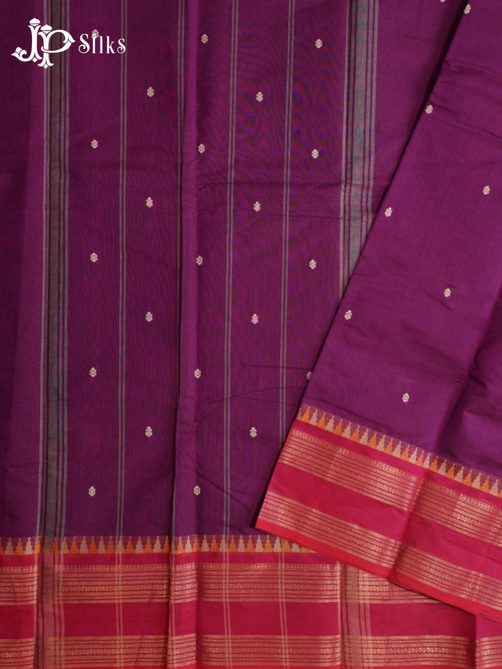 Dark Purple Theni Cotton Saree - G881