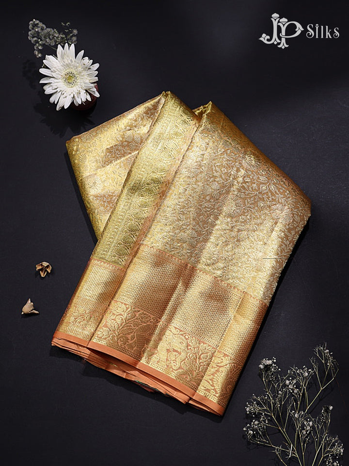Gold Kanchipuram Silk Saree - G863