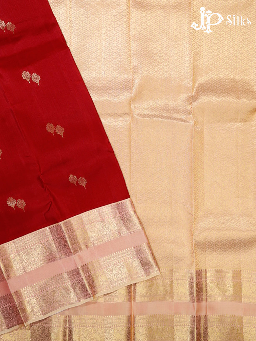 Maroon & Light Pink Pure Silk Mix Saree - H25