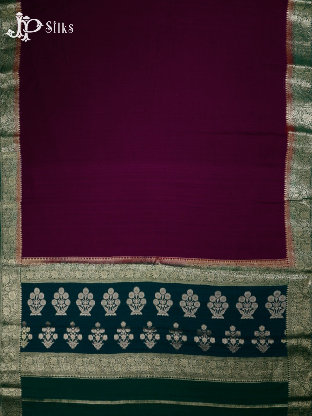 Maroon Semi Khaddi Georgette Saree - G496-view5