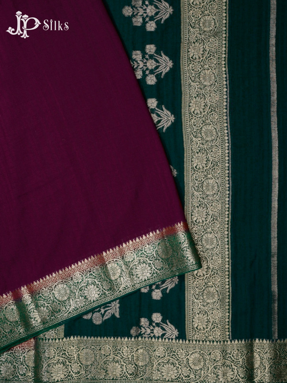 Maroon Semi Khaddi Georgette Saree - G496-view2