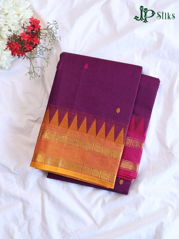 Grape Purple Theni Cotton Saree - G888