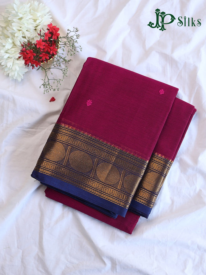 Dark Pink Theni Cotton Saree - G902