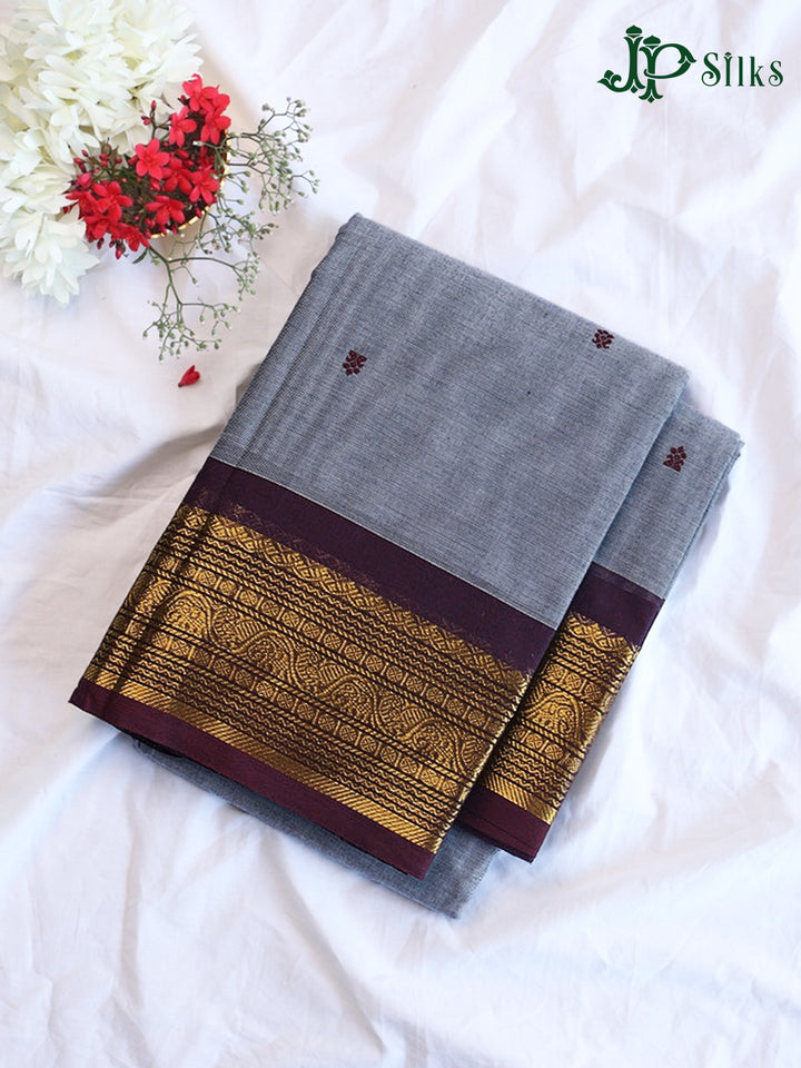Grey Theni Cotton Saree - G894
