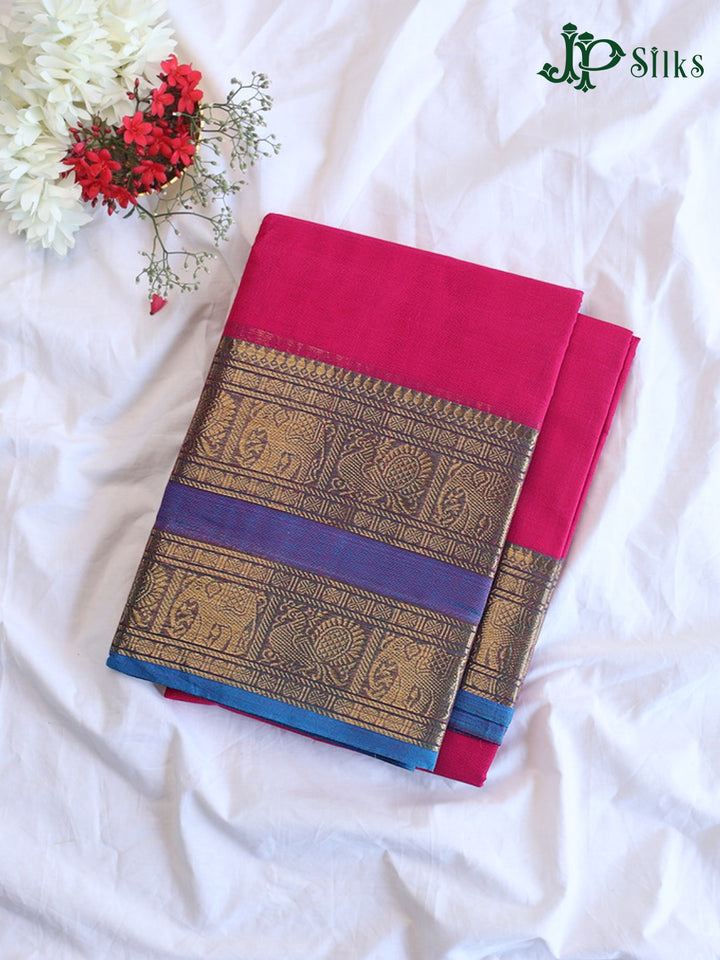 Hot Pink Theni Cotton Saree - G892