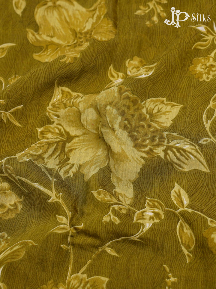 Mehendi Green Semi Tussar Saree - G35