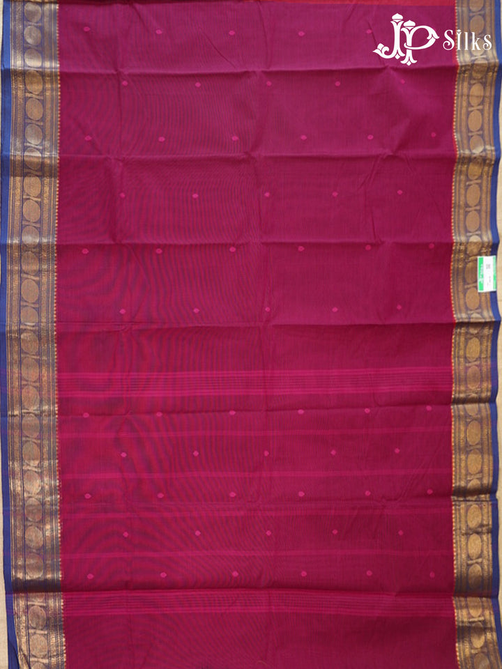 Dark Pink Theni Cotton Saree - G902