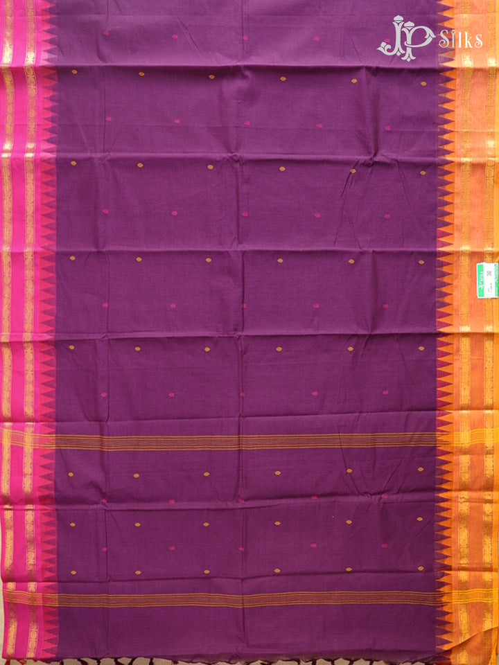 Grape Purple Theni Cotton Saree - G888