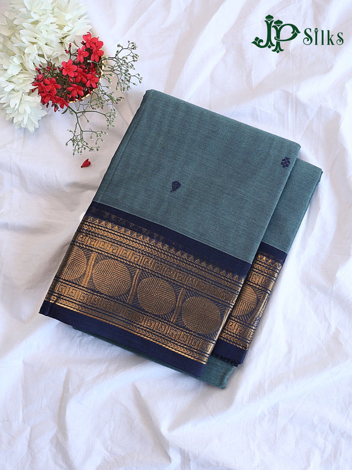 Air Force Blue Theni Cotton Saree - G903