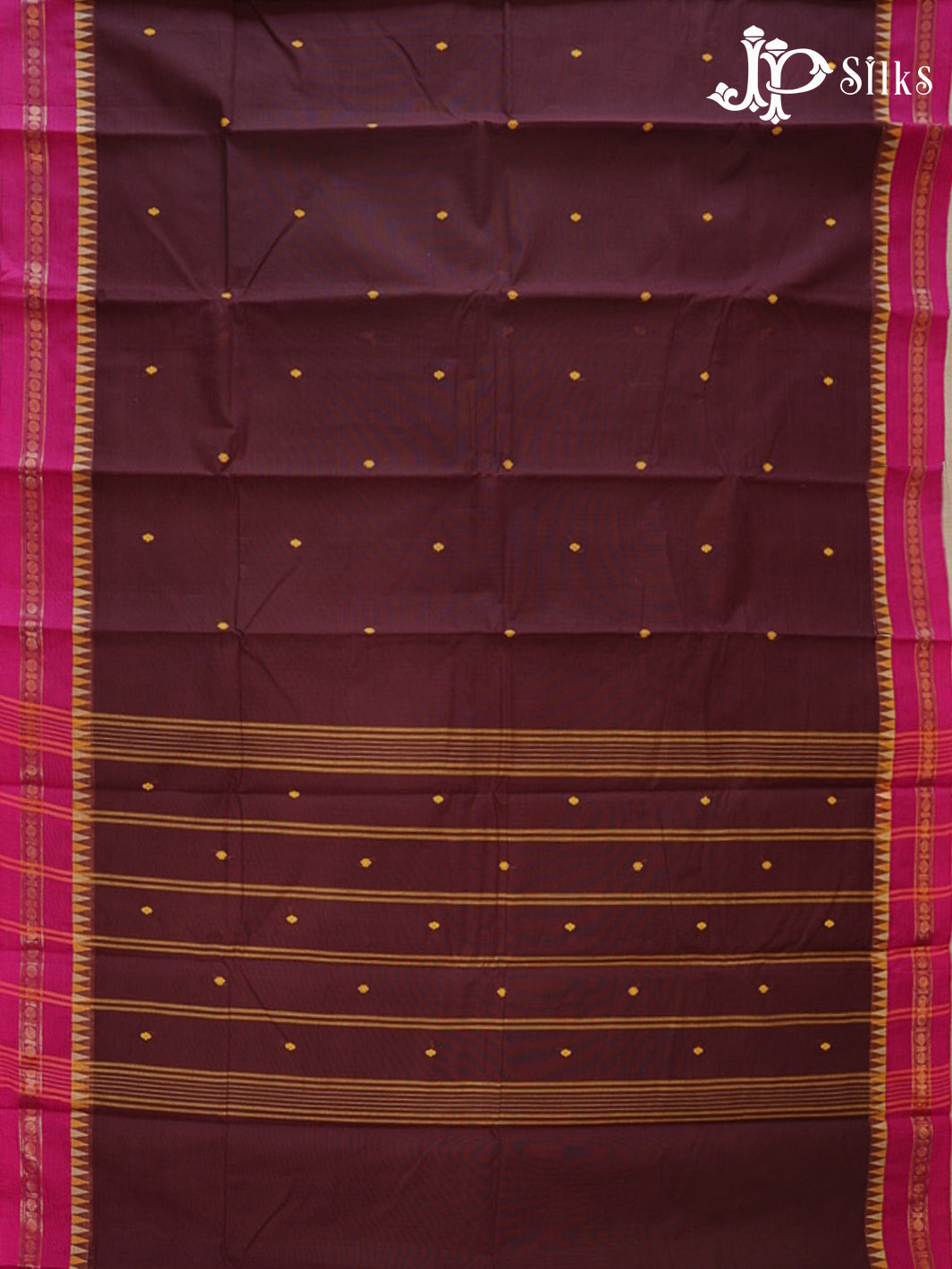 Dark Maroon Theni Cotton Saree - G897