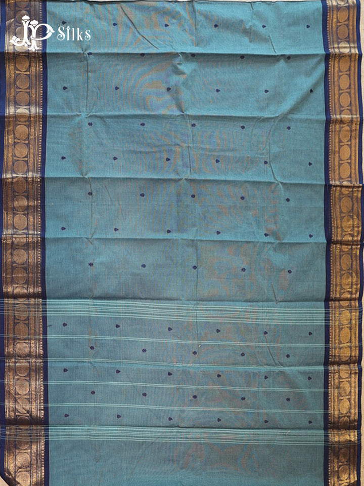 Air Force Blue Theni Cotton Saree - G903