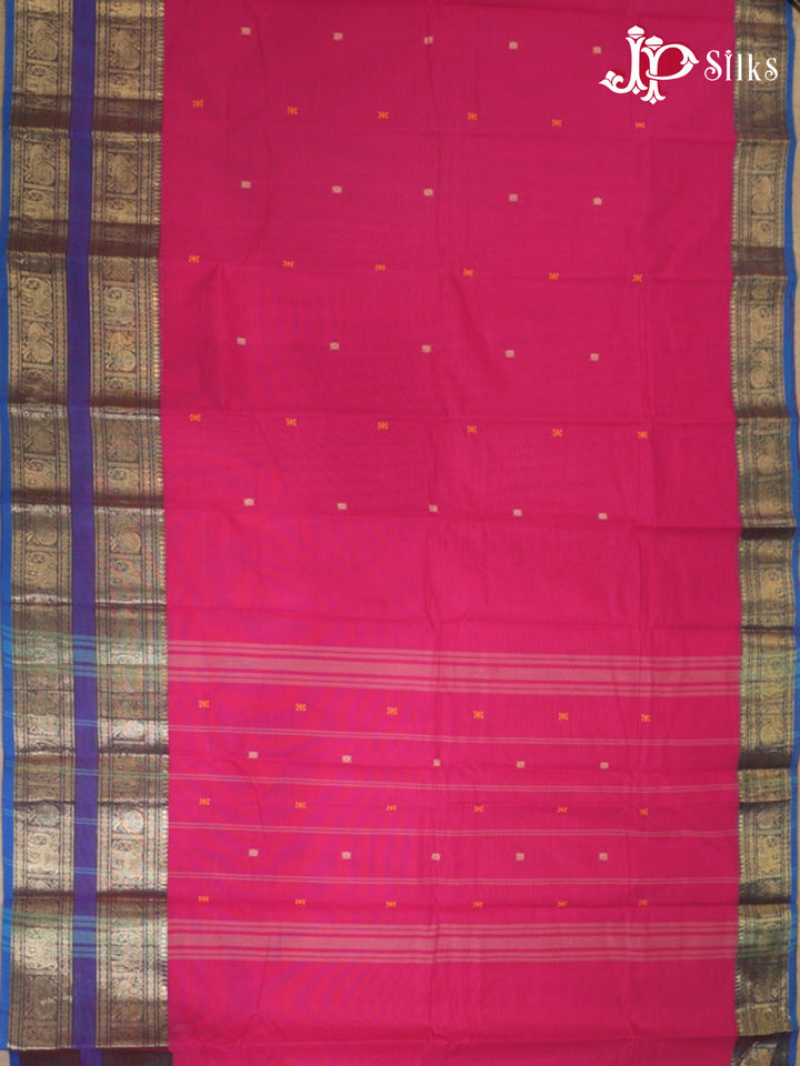 Hot Pink Theni Cotton Saree - G892