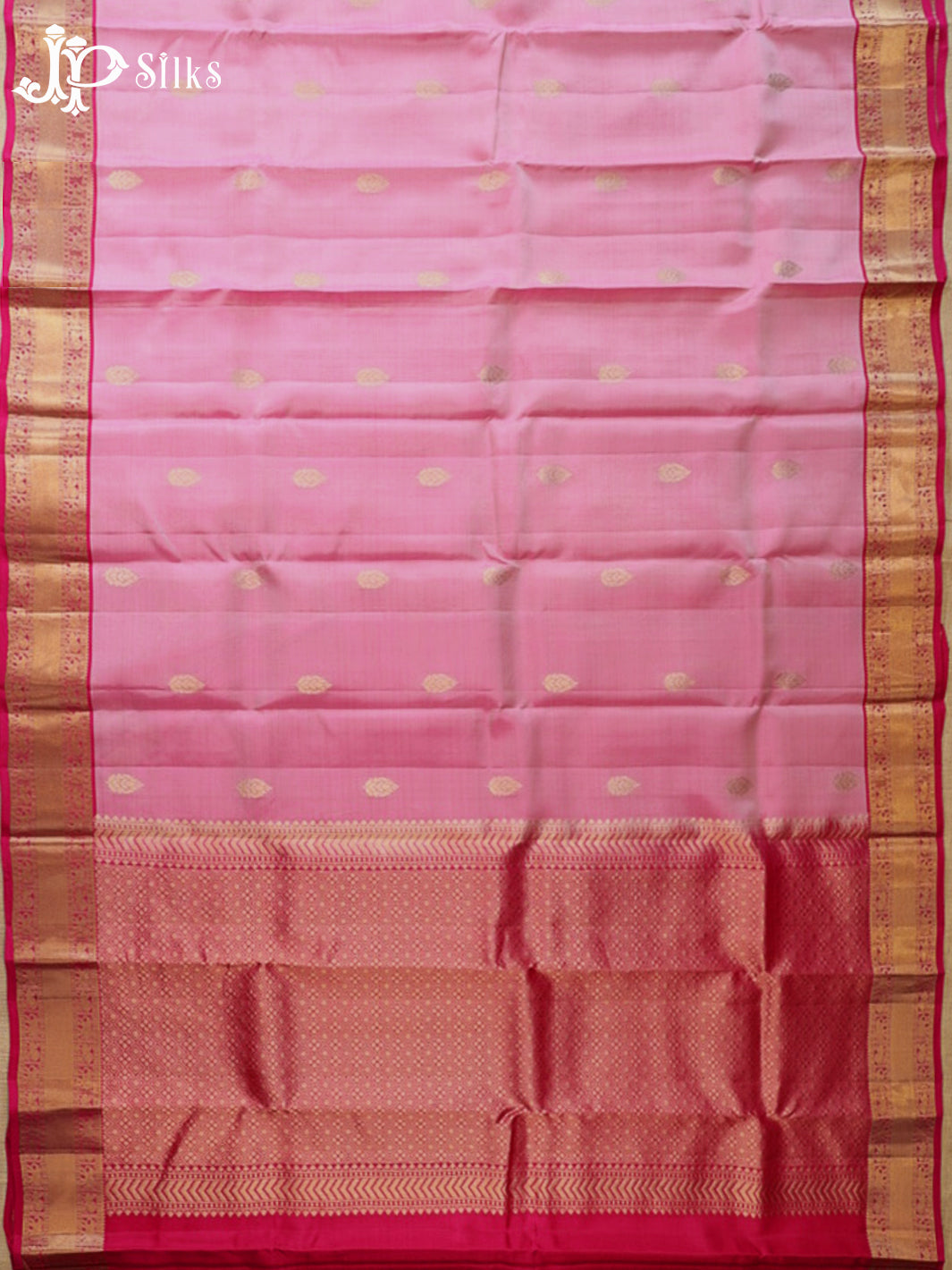 Baby Pink & Rani Pink Pure Silk Mix Saree - G928
