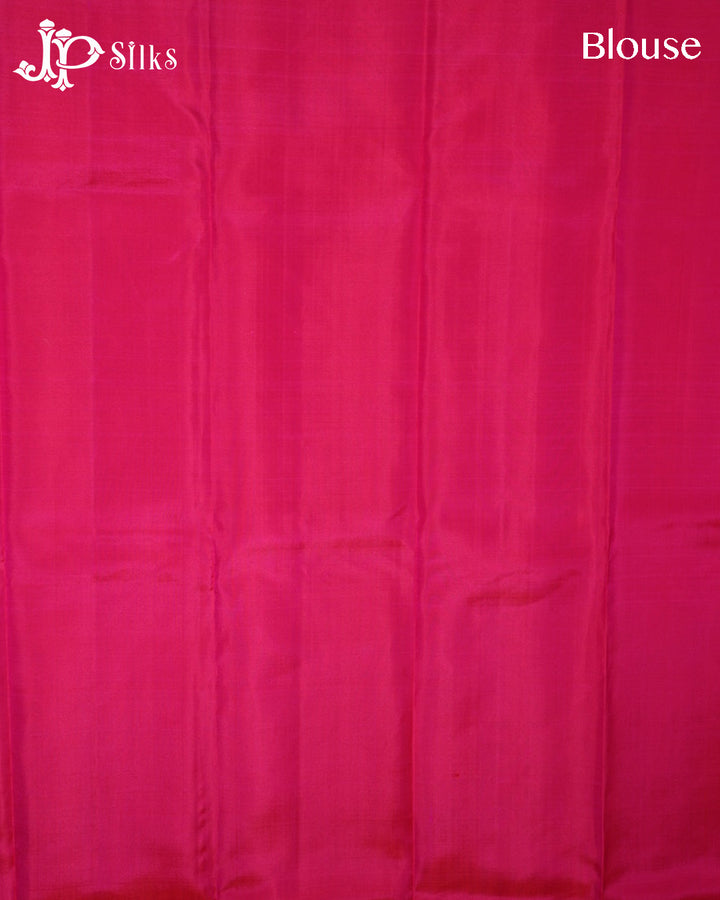 Reddish Pink Kanchipuram 2G Zari Silk Saree - H7