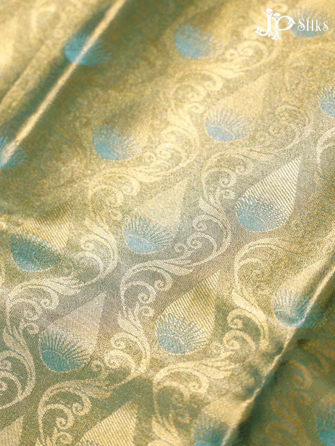 Blue and Light Green Art Silk Saree - G300